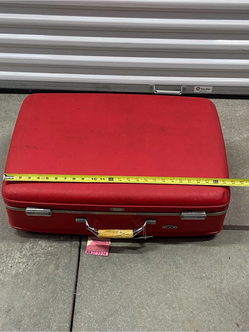 Vintage Red Nested Travel Case Set with Silver Trim Unisex